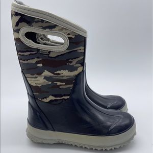 Bogs Classic Fran Kids/youth/boys Size 13 Navy/Camo Waterproof Snow Boots -30*
